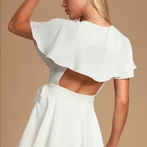 Lulus white ruffle romper